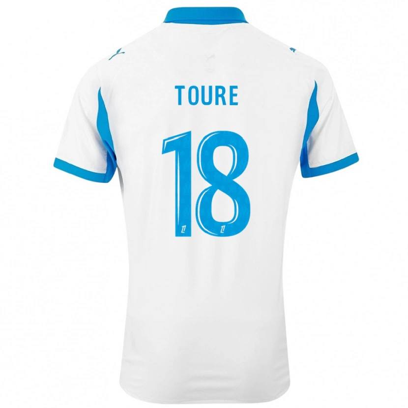 Danxen Herren Isaak Toure #18 Weiß Himmelblau Heimtrikot Trikot 2025/26 T-Shirt Österreich