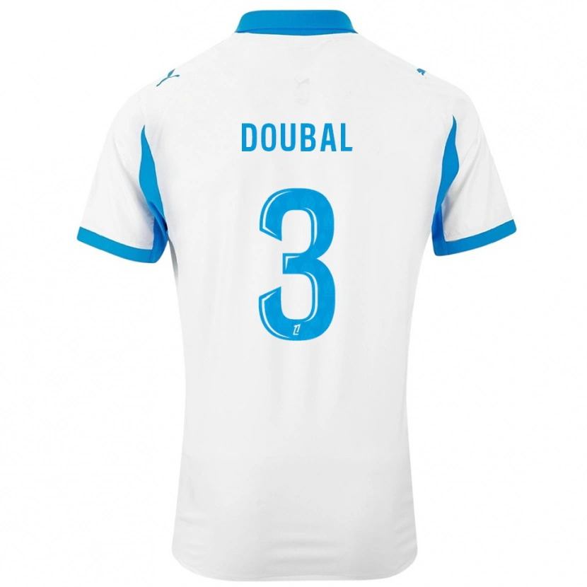 Danxen Herren Anis Doubal #3 Weiß Himmelblau Heimtrikot Trikot 2025/26 T-Shirt Österreich