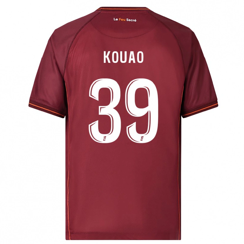 Danxen Herren Koffi Kouao #39 Burgunderrot Weiß Heimtrikot Trikot 2025/26 T-Shirt Österreich
