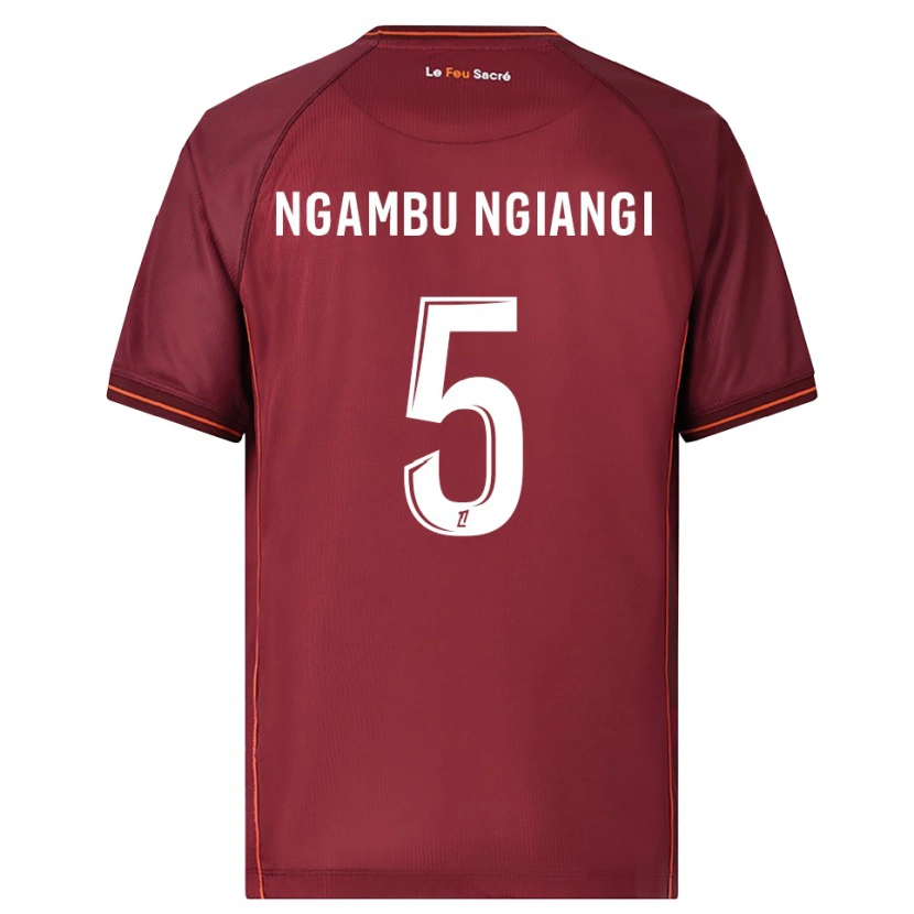 Danxen Herren Esther Ngambu Ngiangi #5 Burgunderrot Weiß Heimtrikot Trikot 2025/26 T-Shirt Österreich