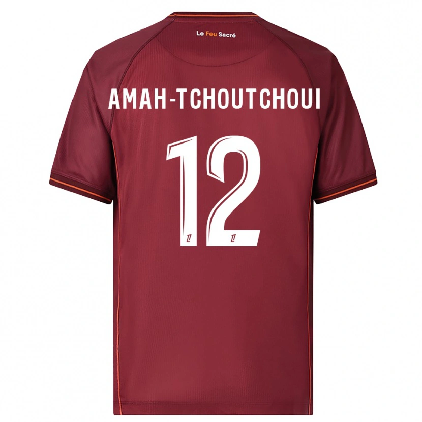 Danxen Herren Marco Amah-Tchoutchoui #12 Burgunderrot Weiß Heimtrikot Trikot 2025/26 T-Shirt Österreich