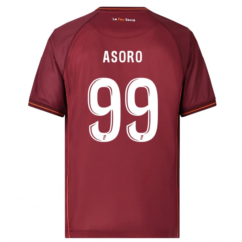 Danxen Herren Joel Asoro #99 Burgunderrot Weiß Heimtrikot Trikot 2025/26 T-Shirt Österreich
