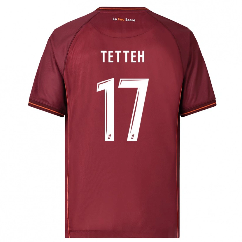 Danxen Herren Benjamin Tetteh #17 Burgunderrot Weiß Heimtrikot Trikot 2025/26 T-Shirt Österreich