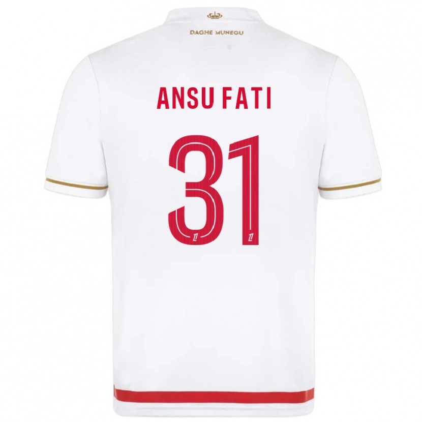 Danxen Herren Ansu Fati #31 Rot Weiß Heimtrikot Trikot 2025/26 T-Shirt Österreich