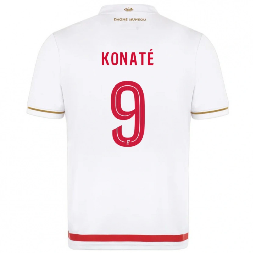 Danxen Herren Oumar Konaté #9 Rot Weiß Heimtrikot Trikot 2025/26 T-Shirt Österreich