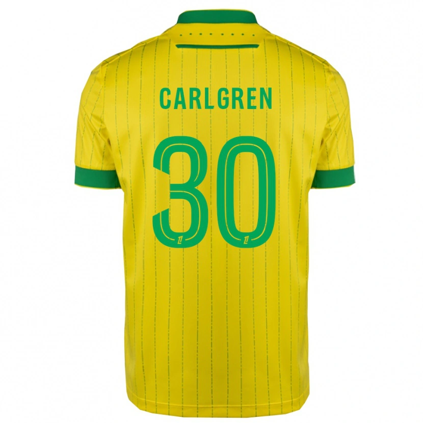 Danxen Herren Patrik Carlgren #30 Gelb Grün Heimtrikot Trikot 2025/26 T-Shirt Österreich