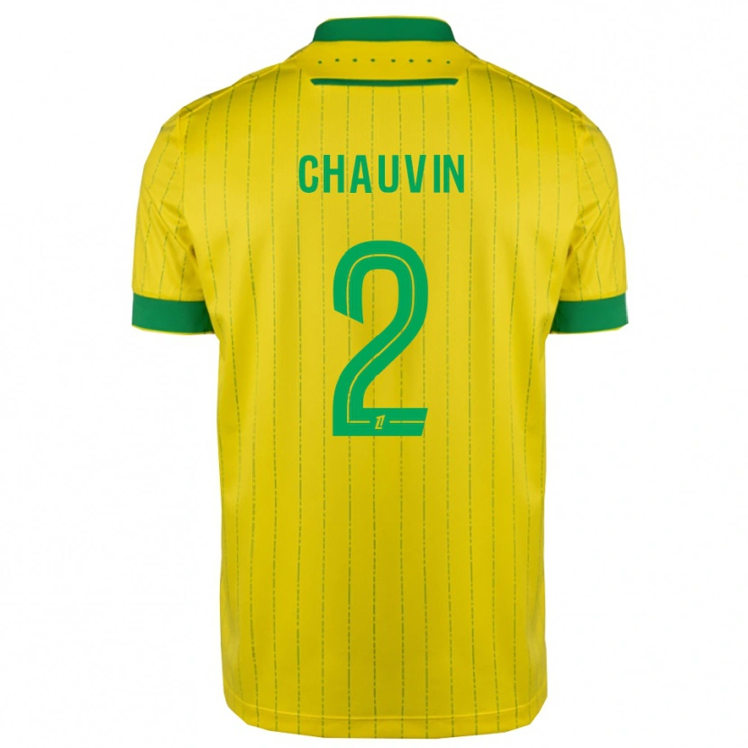 Danxen Herren Yoann Chauvin #2 Gelb Grün Heimtrikot Trikot 2025/26 T-Shirt Österreich