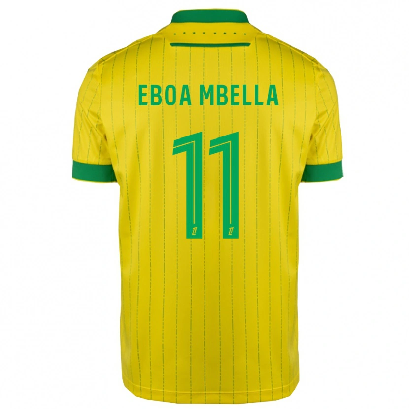 Danxen Herren Eden Eboa Mbella #11 Gelb Grün Heimtrikot Trikot 2025/26 T-Shirt Österreich