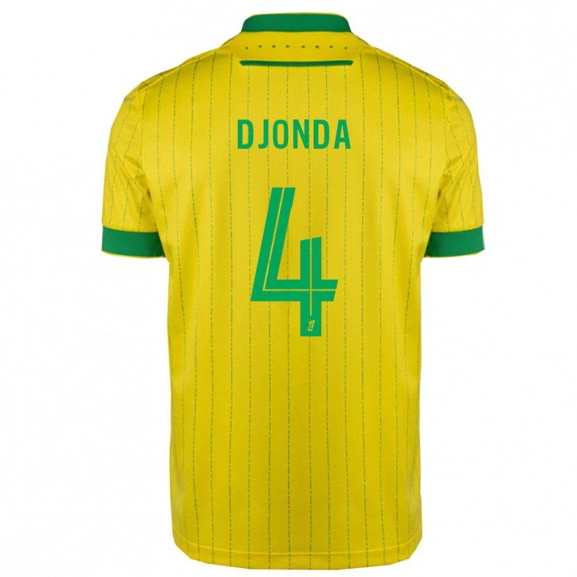 Danxen Herren Christian Djonda #4 Gelb Grün Heimtrikot Trikot 2025/26 T-Shirt Österreich