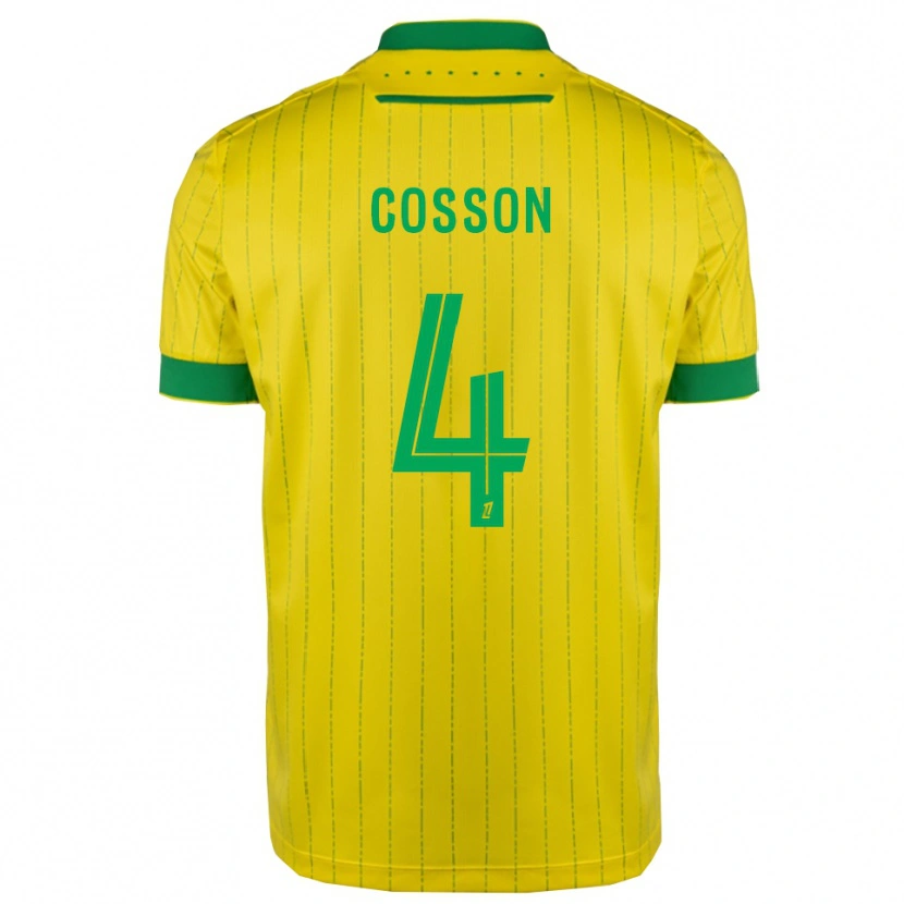 Danxen Herren Maureen Cosson #4 Gelb Grün Heimtrikot Trikot 2025/26 T-Shirt Österreich