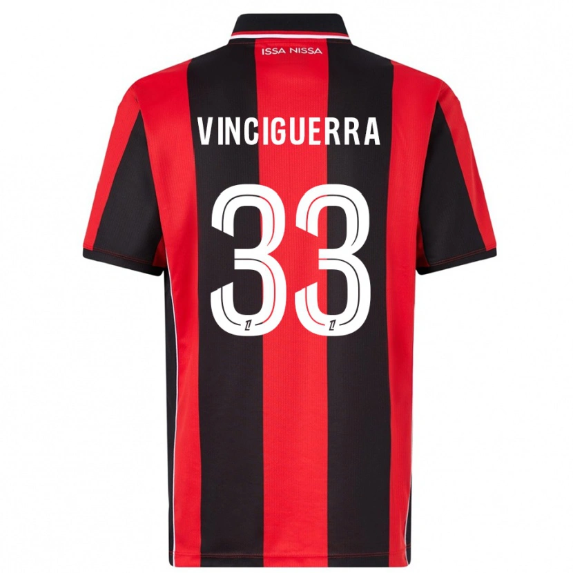 Danxen Herren Pauline Vinciguerra #33 Rot Schwarz Heimtrikot Trikot 2025/26 T-Shirt Österreich