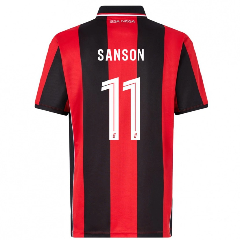 Danxen Herren Morgan Sanson #11 Rot Schwarz Heimtrikot Trikot 2025/26 T-Shirt Österreich