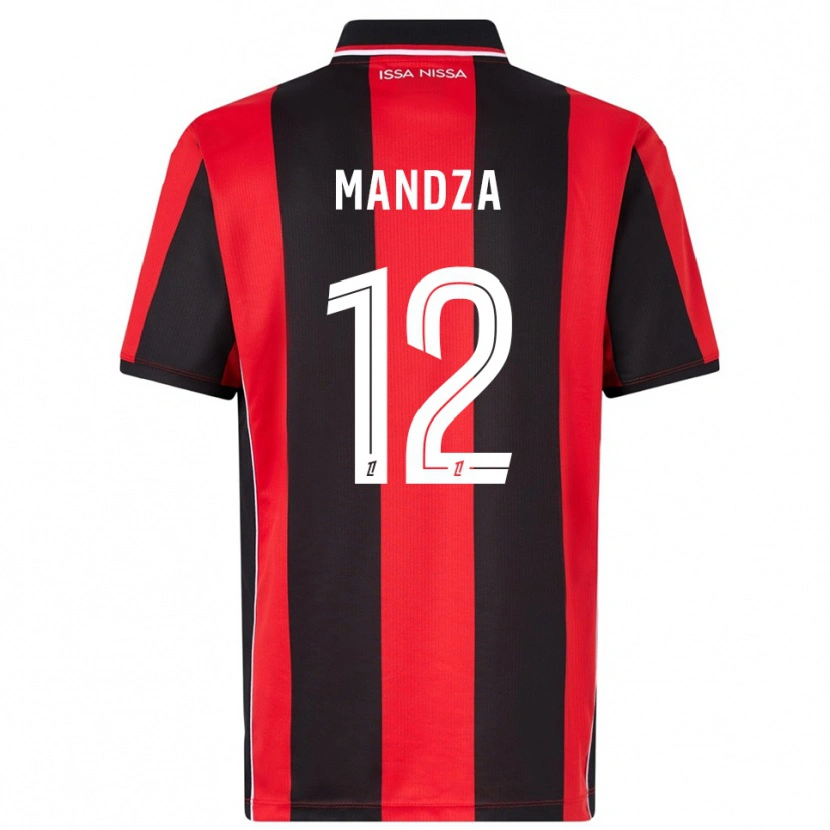 Danxen Herren Xavier Mandza #12 Rot Schwarz Heimtrikot Trikot 2025/26 T-Shirt Österreich