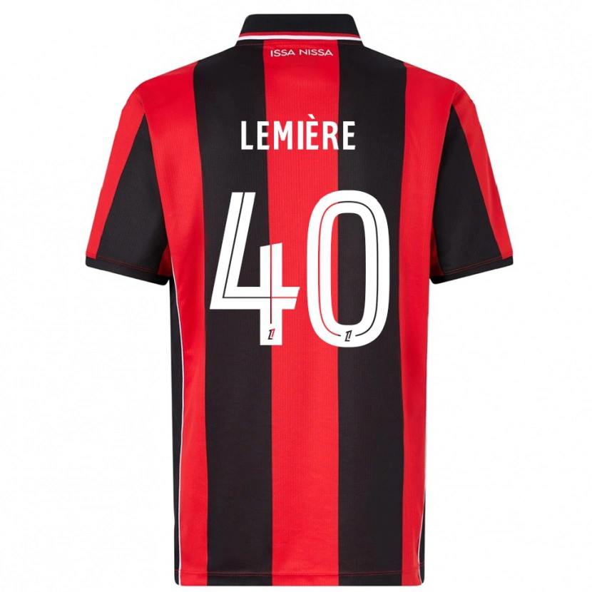 Danxen Herren Pauline Lemière #40 Rot Schwarz Heimtrikot Trikot 2025/26 T-Shirt Österreich