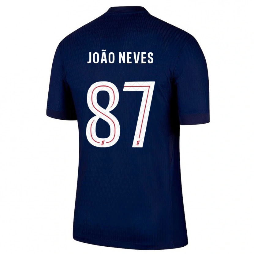 Danxen Herren João Neves #87 Marine Rot Heimtrikot Trikot 2025/26 T-Shirt Österreich