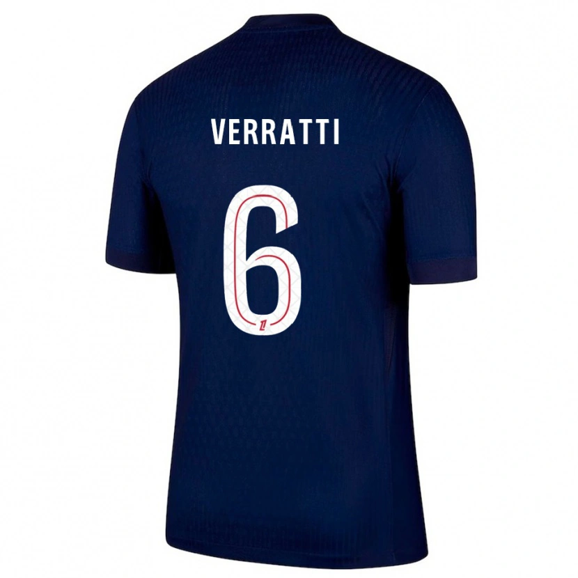 Danxen Herren Marco Verratti #6 Marine Rot Heimtrikot Trikot 2025/26 T-Shirt Österreich