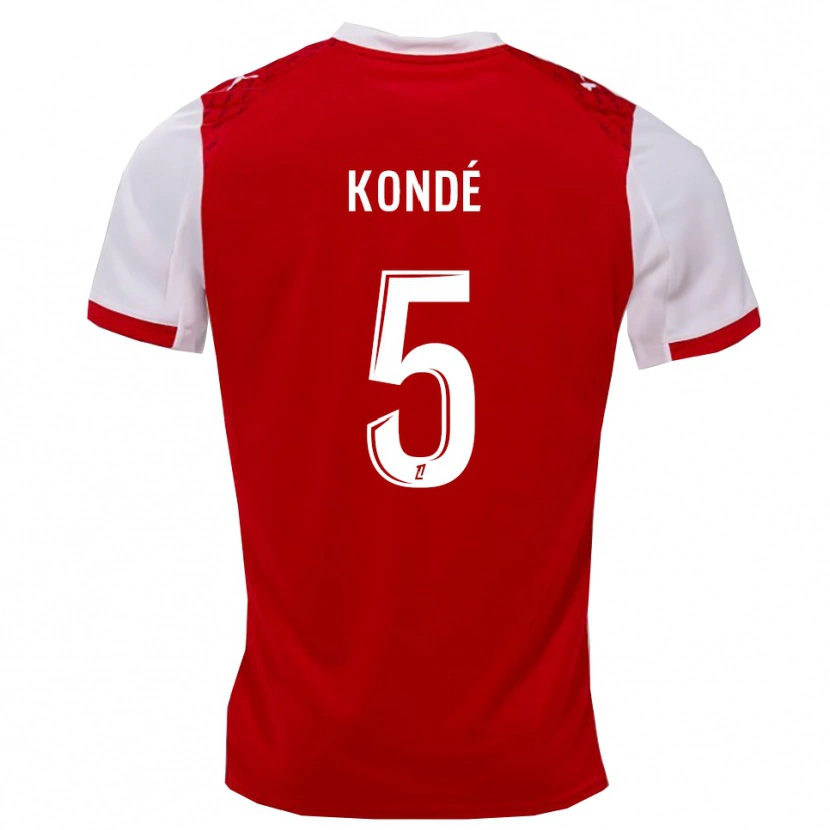 Danxen Herren Jean-Charles Kondé #5 Rot Weiß Heimtrikot Trikot 2025/26 T-Shirt Österreich