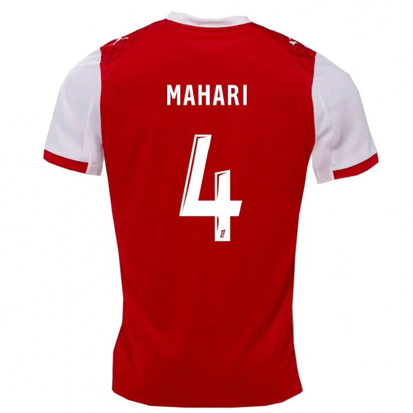 Danxen Herren Efdon Mahari #4 Rot Weiß Heimtrikot Trikot 2025/26 T-Shirt Österreich