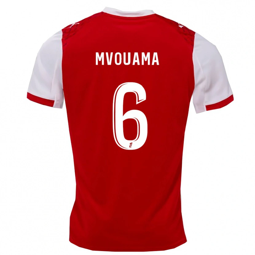 Danxen Herren Oliver Mvouama #6 Rot Weiß Heimtrikot Trikot 2025/26 T-Shirt Österreich