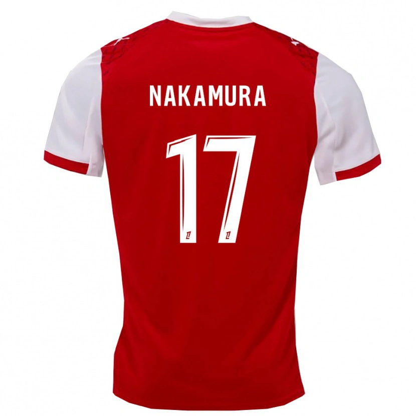 Danxen Herren Keito Nakamura #17 Rot Weiß Heimtrikot Trikot 2025/26 T-Shirt Österreich