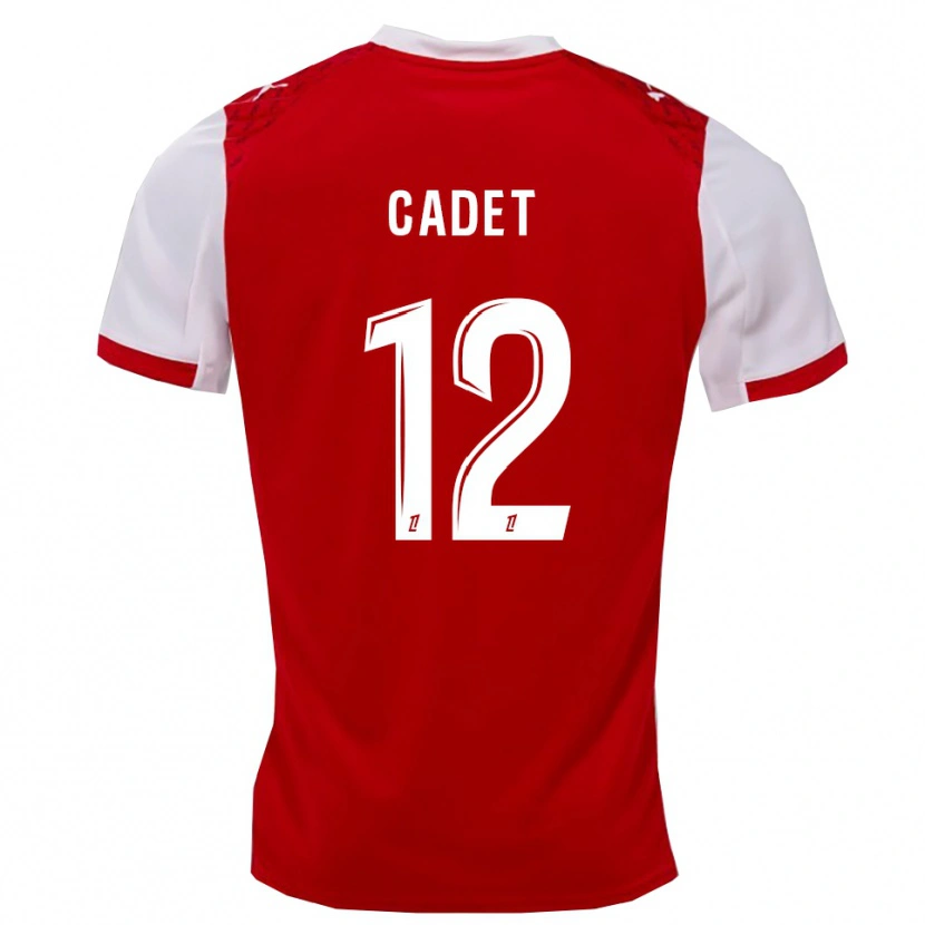 Danxen Herren Charlélie Cadet #12 Rot Weiß Heimtrikot Trikot 2025/26 T-Shirt Österreich