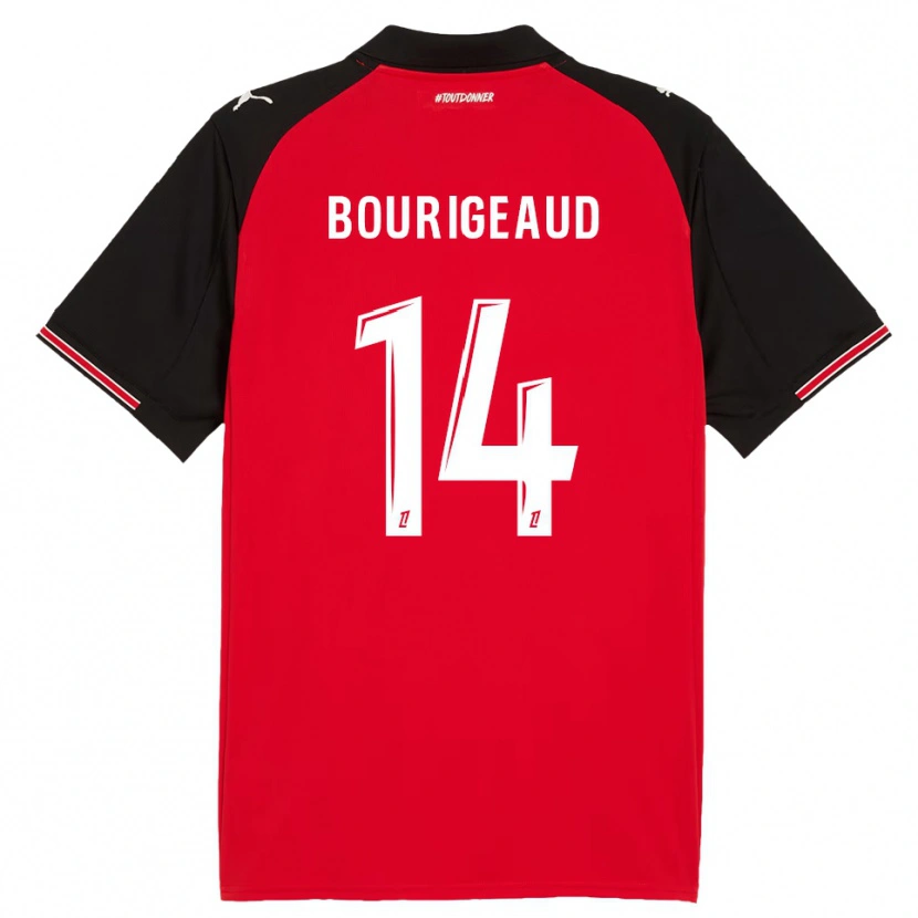 Danxen Herren Benjamin Bourigeaud #14 Rot Schwarz Heimtrikot Trikot 2025/26 T-Shirt Österreich