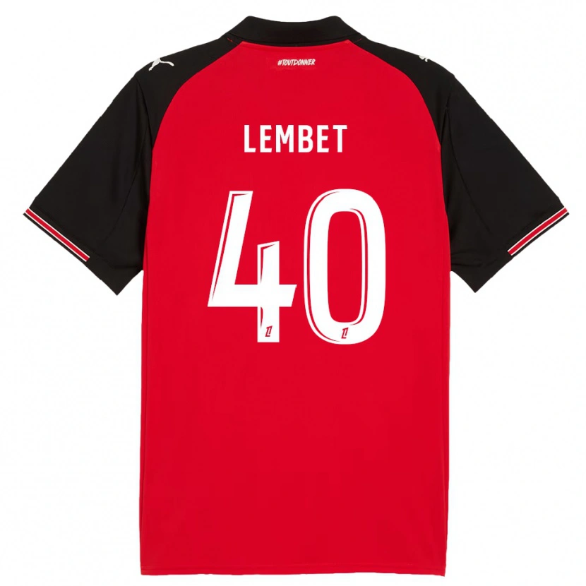 Danxen Herren Geoffrey Lembet #40 Rot Schwarz Heimtrikot Trikot 2025/26 T-Shirt Österreich