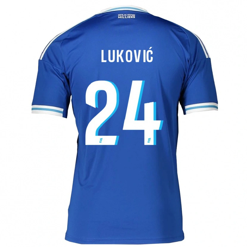 Danxen Herren Milos Lukovic #24 Blau Weiß Heimtrikot Trikot 2025/26 T-Shirt Österreich