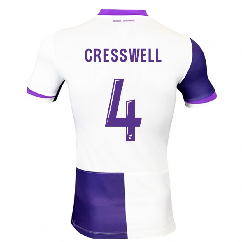 Danxen Herren Charlie Cresswell #4 Lila Weiß Heimtrikot Trikot 2025/26 T-Shirt Österreich