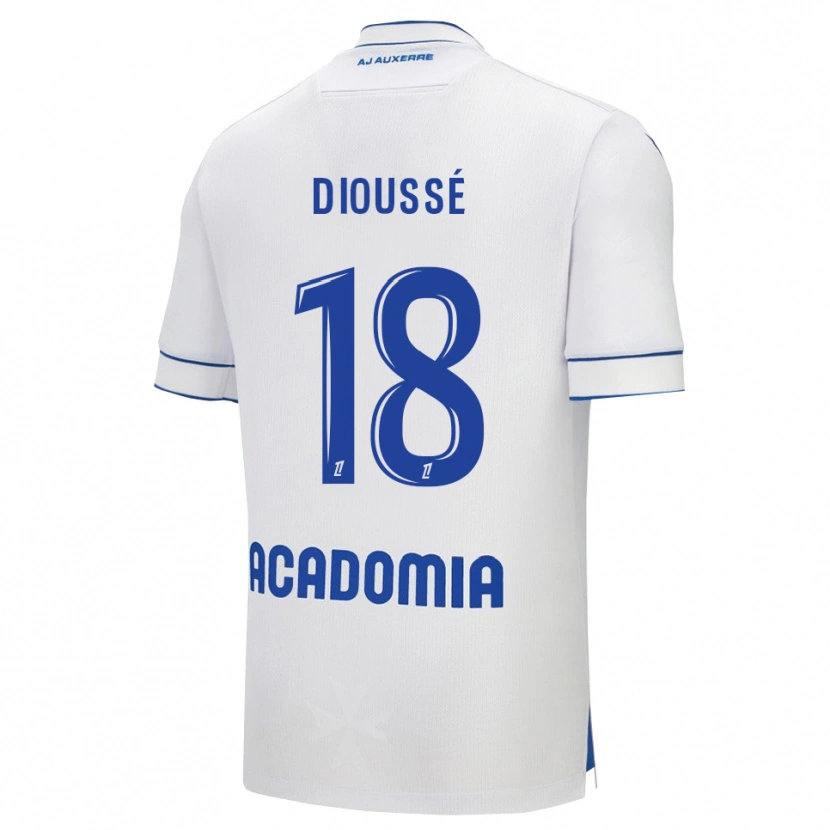 Danxen Herren Assane Dioussé #18 Weiß Blau Heimtrikot Trikot 2025/26 T-Shirt Österreich