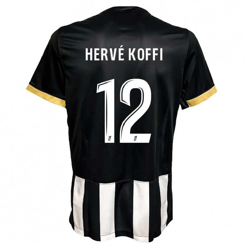 Danxen Herren Hervé Koffi #12 Schwarz Weiß Heimtrikot Trikot 2025/26 T-Shirt Österreich