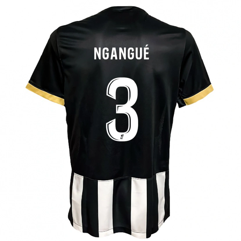 Danxen Herren Maurice Ngangué #3 Schwarz Weiß Heimtrikot Trikot 2025/26 T-Shirt Österreich