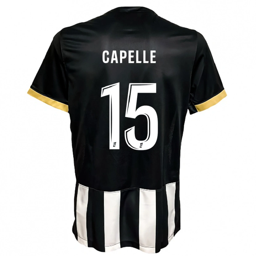 Danxen Herren Pierrick Capelle #15 Schwarz Weiß Heimtrikot Trikot 2025/26 T-Shirt Österreich