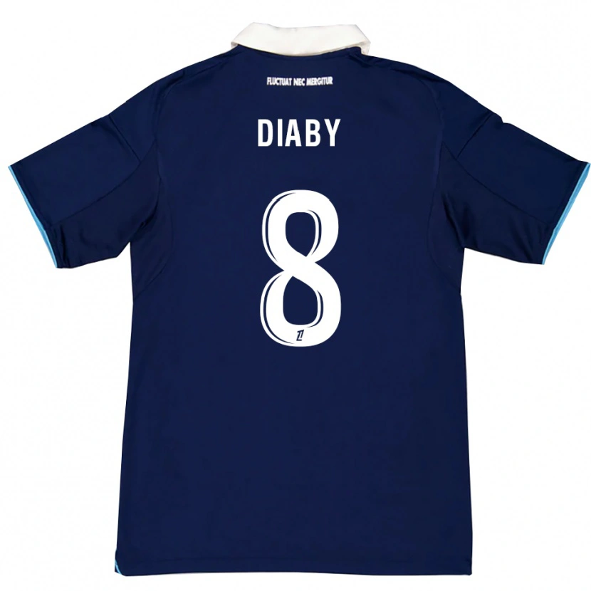 Danxen Herren Aboubakar Diaby #8 Dunkelblau Weiß Heimtrikot Trikot 2025/26 T-Shirt Österreich