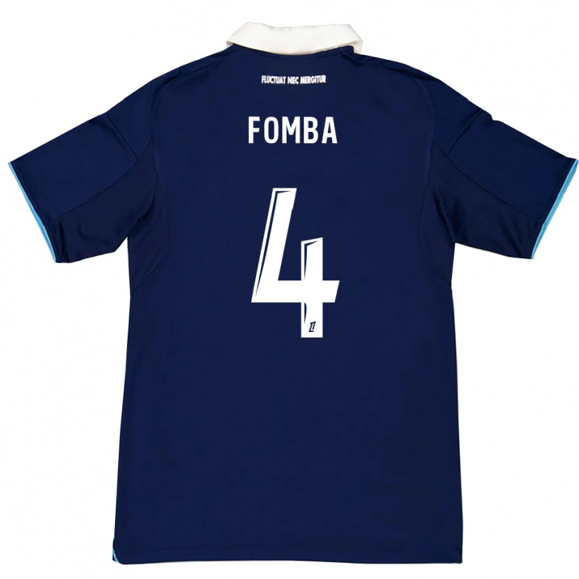Danxen Herren Ibrahim Fomba #4 Dunkelblau Weiß Heimtrikot Trikot 2025/26 T-Shirt Österreich