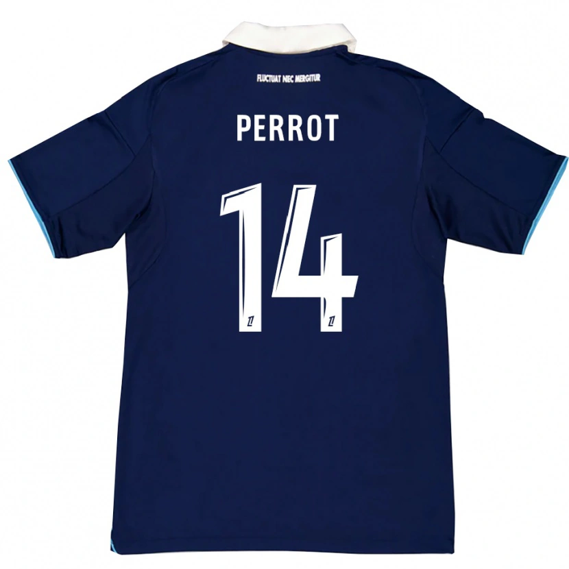 Danxen Herren Mattéo Perrot #14 Dunkelblau Weiß Heimtrikot Trikot 2025/26 T-Shirt Österreich