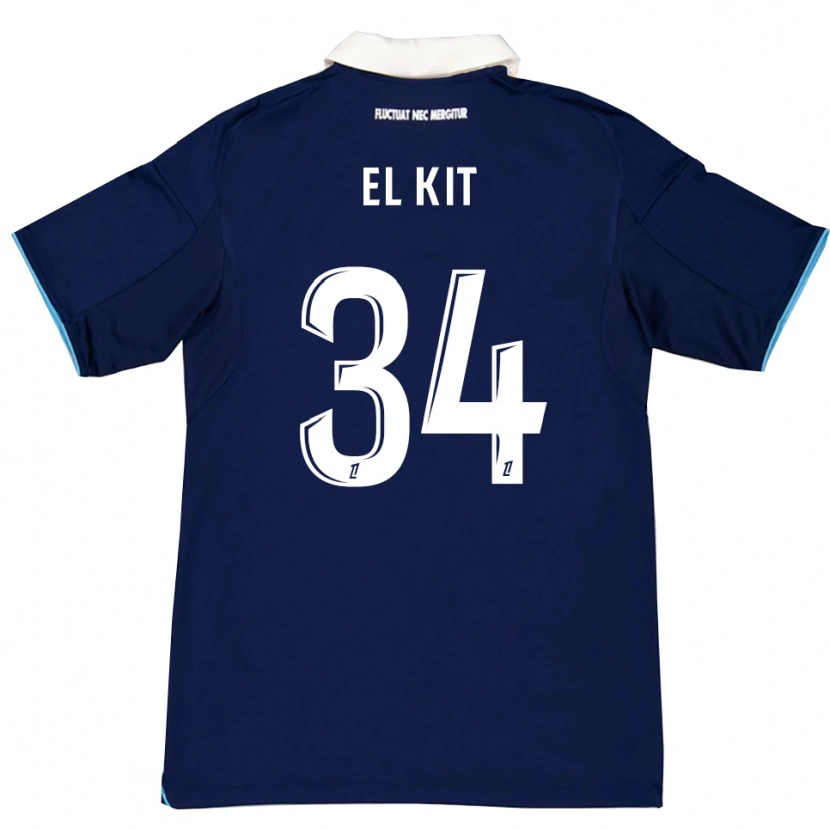Danxen Herren Kamil El Kit #34 Dunkelblau Weiß Heimtrikot Trikot 2025/26 T-Shirt Österreich