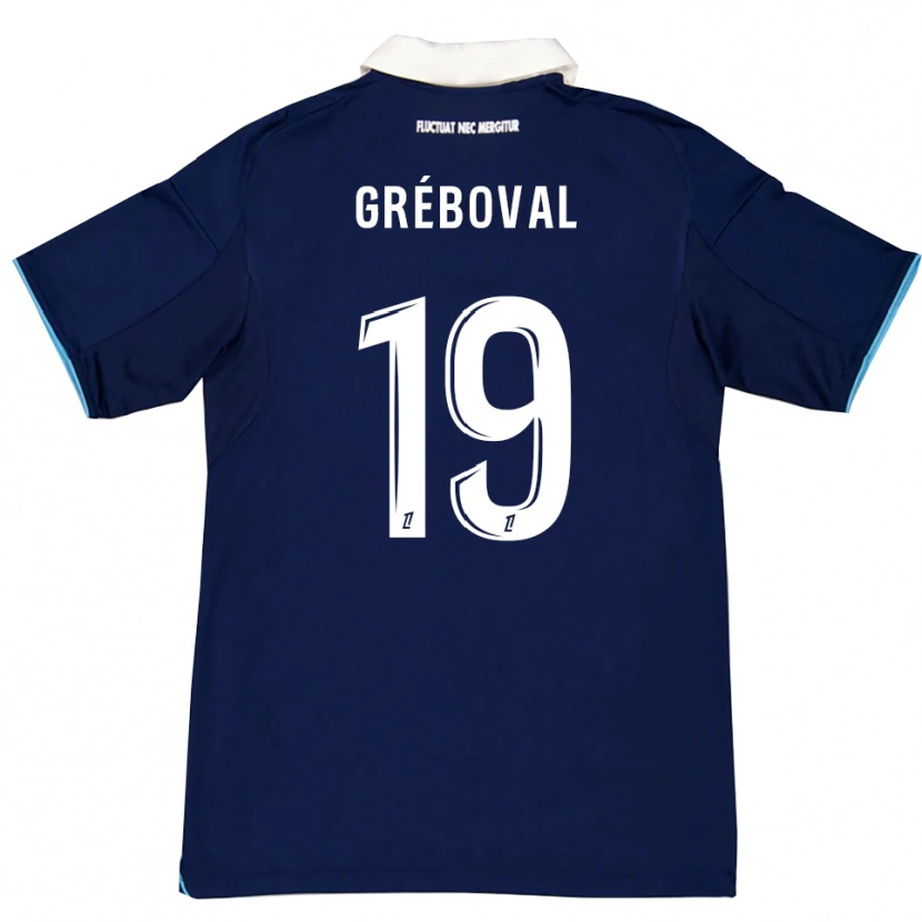 Danxen Herren Théa Gréboval #19 Dunkelblau Weiß Heimtrikot Trikot 2025/26 T-Shirt Österreich