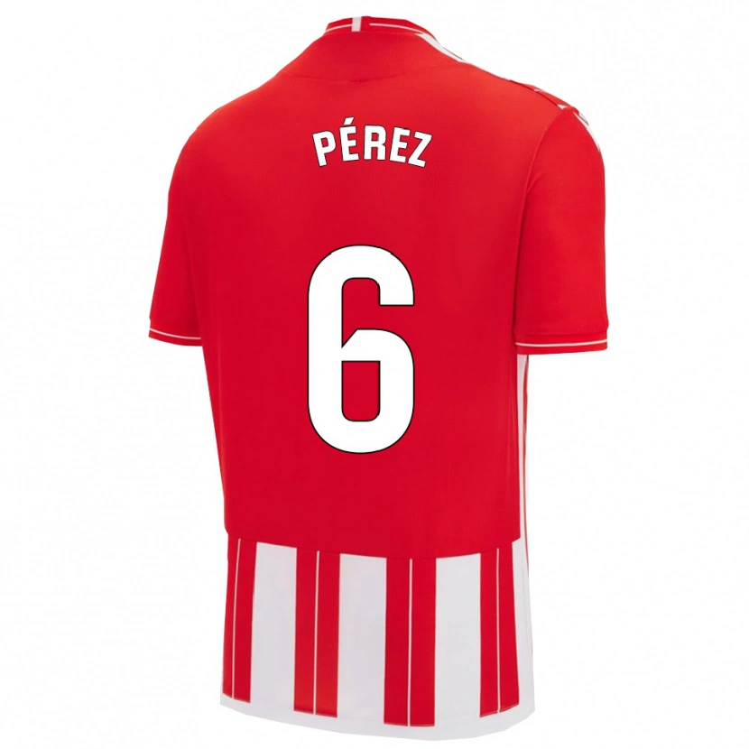 Danxen Herren René Pérez #6 Rot Weiß Heimtrikot Trikot 2025/26 T-Shirt Österreich
