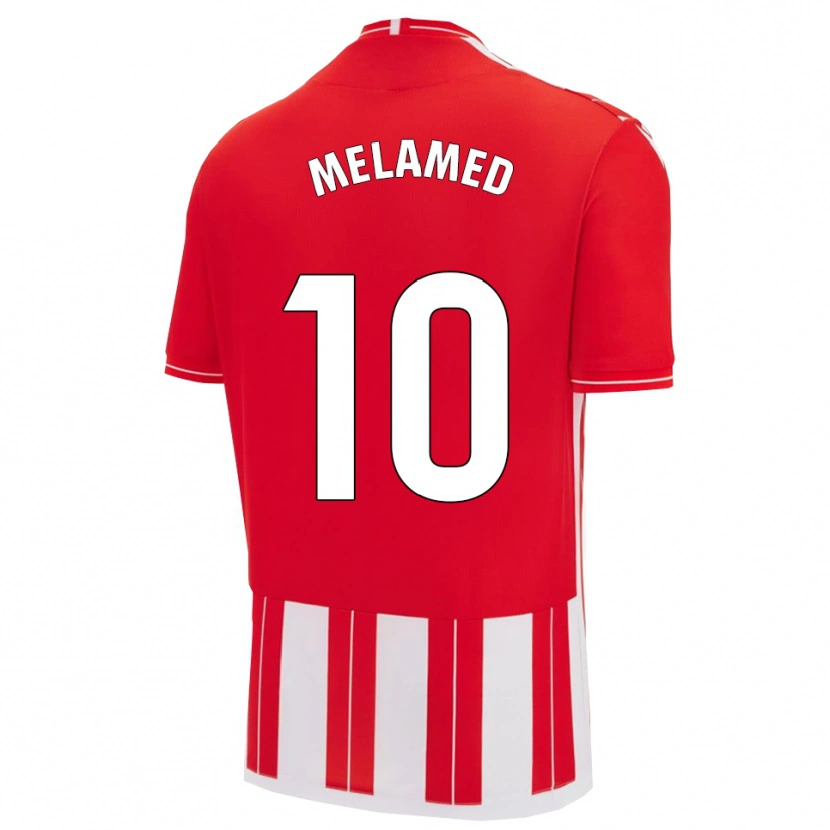 Danxen Herren Nico Melamed #10 Rot Weiß Heimtrikot Trikot 2025/26 T-Shirt Österreich