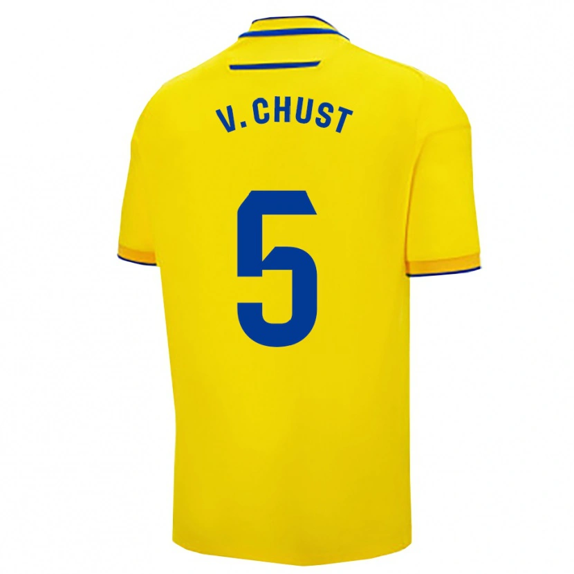 Danxen Herren Víctor Chust #5 Gelb Marine Heimtrikot Trikot 2025/26 T-Shirt Österreich