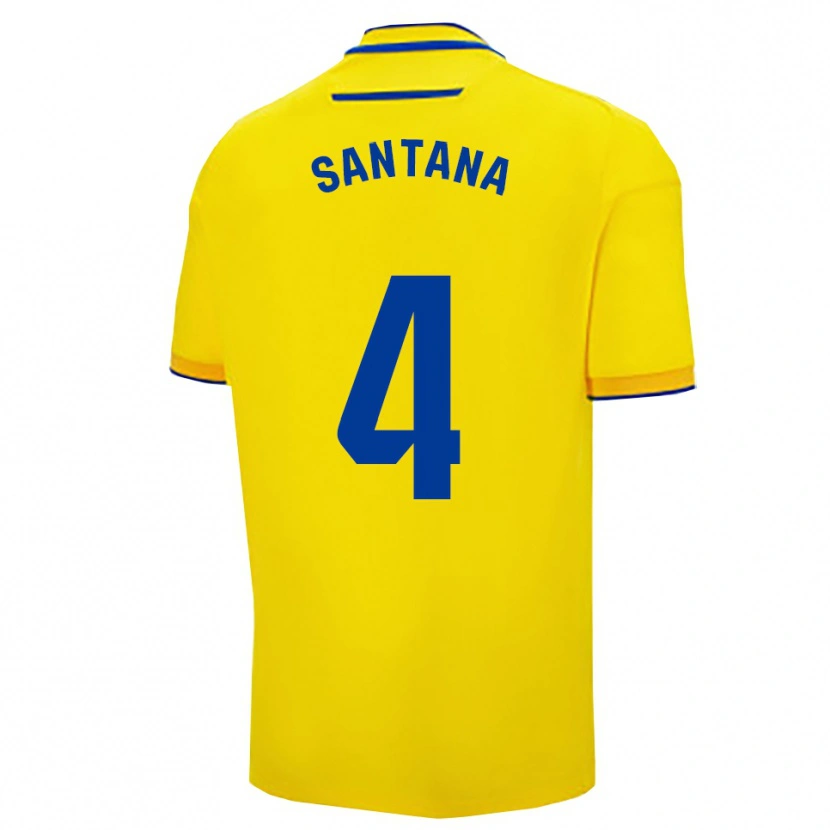 Danxen Herren María Del Carmen Santana Vázquez #4 Gelb Marine Heimtrikot Trikot 2025/26 T-Shirt Österreich