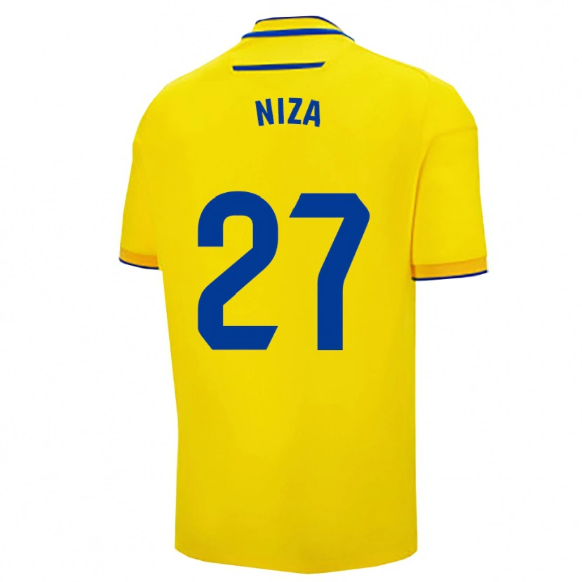 Danxen Herren Sergio Niza #27 Gelb Marine Heimtrikot Trikot 2025/26 T-Shirt Österreich