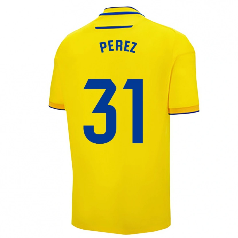 Danxen Herren Ángel Pérez #31 Gelb Marine Heimtrikot Trikot 2025/26 T-Shirt Österreich