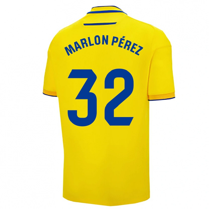 Danxen Herren Marlon Pérez #32 Gelb Marine Heimtrikot Trikot 2025/26 T-Shirt Österreich