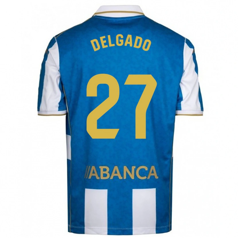 Danxen Herren Álex Delgado #27 Weiß Blau Heimtrikot Trikot 2025/26 T-Shirt Österreich