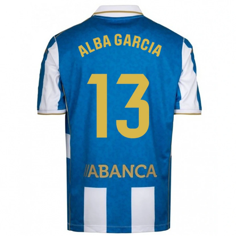 Danxen Herren Lucía Alba García #13 Weiß Blau Heimtrikot Trikot 2025/26 T-Shirt Österreich