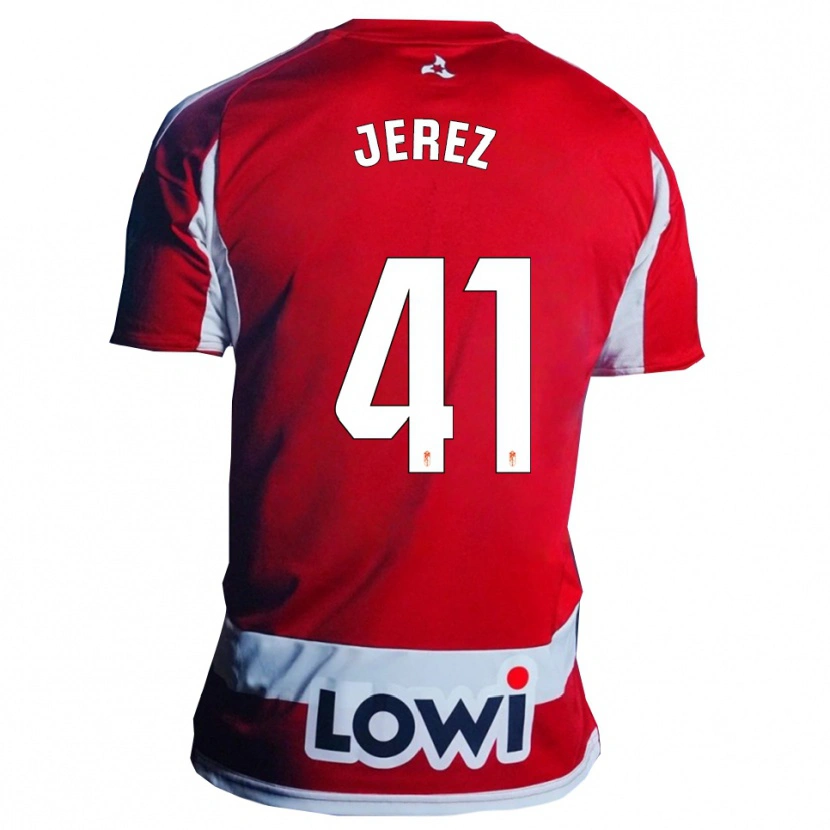 Danxen Herren Adrián Jerez #41 Rot Weiß Heimtrikot Trikot 2025/26 T-Shirt Österreich