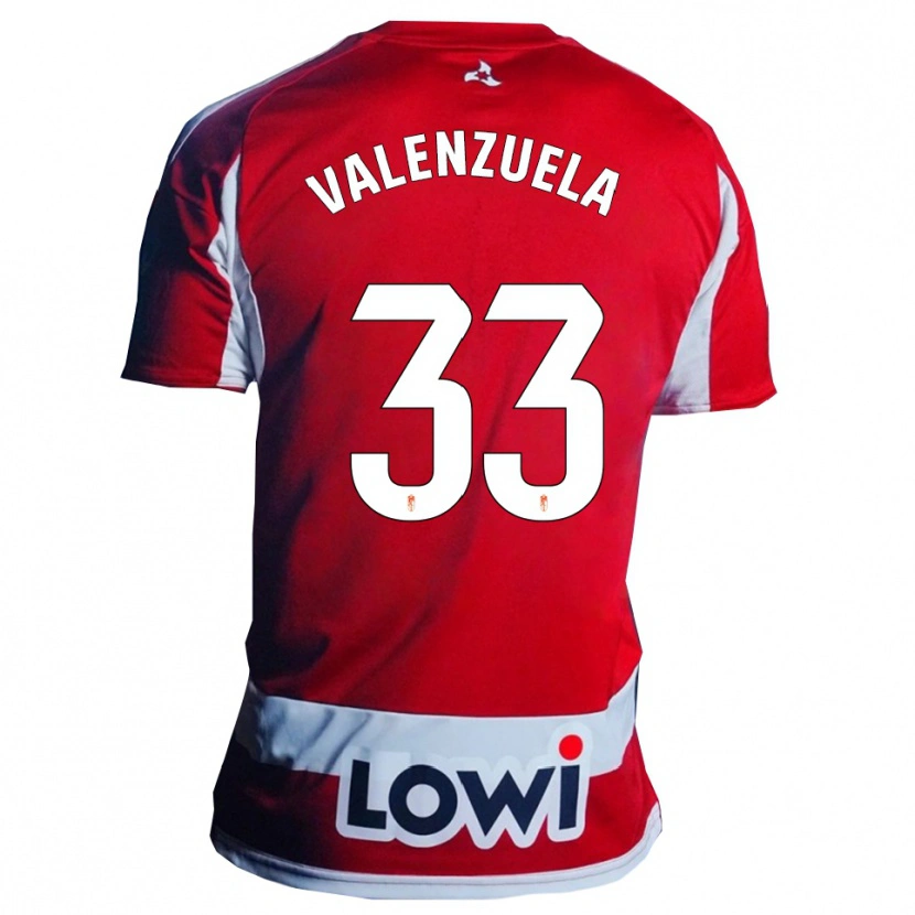 Danxen Herren Adrián Valenzuela #33 Rot Weiß Heimtrikot Trikot 2025/26 T-Shirt Österreich