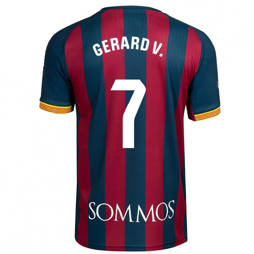 Danxen Herren Gerard Valentín #7 Marineblau Rot Heimtrikot Trikot 2025/26 T-Shirt Österreich